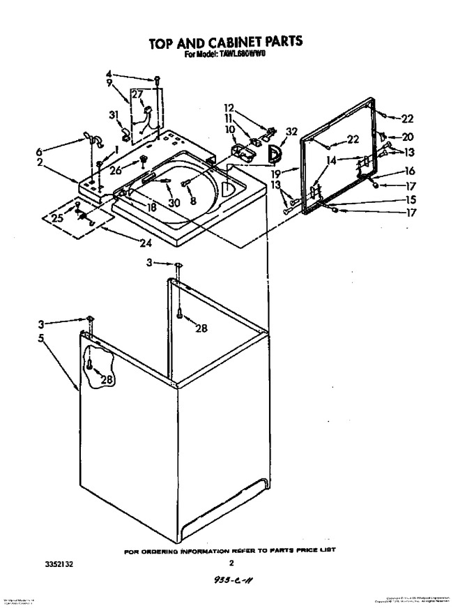 Diagram for TAWL680WW0
