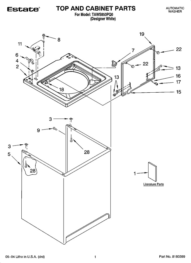 Diagram for TAWS850PQ0