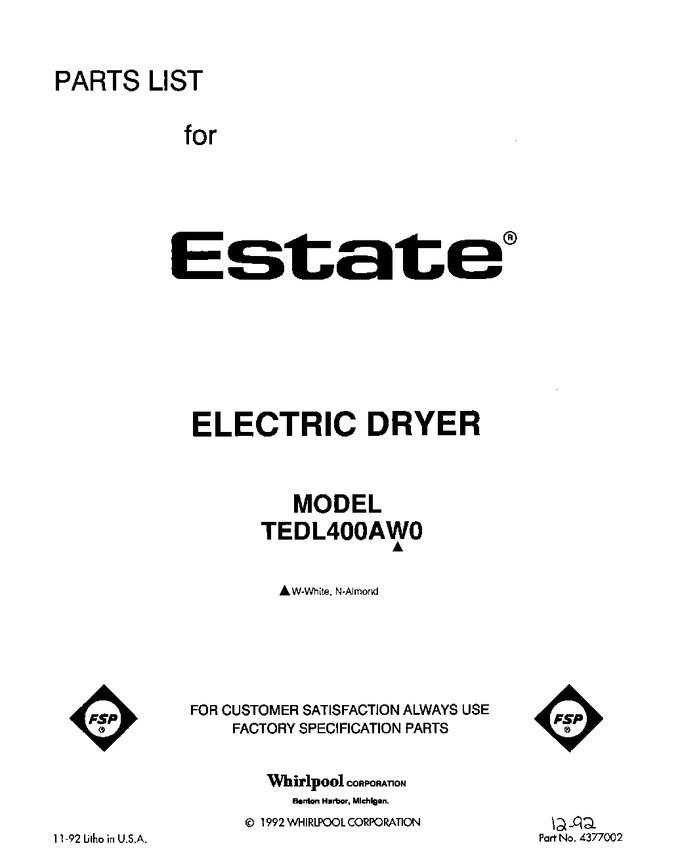 Diagram for TEDL400AW0