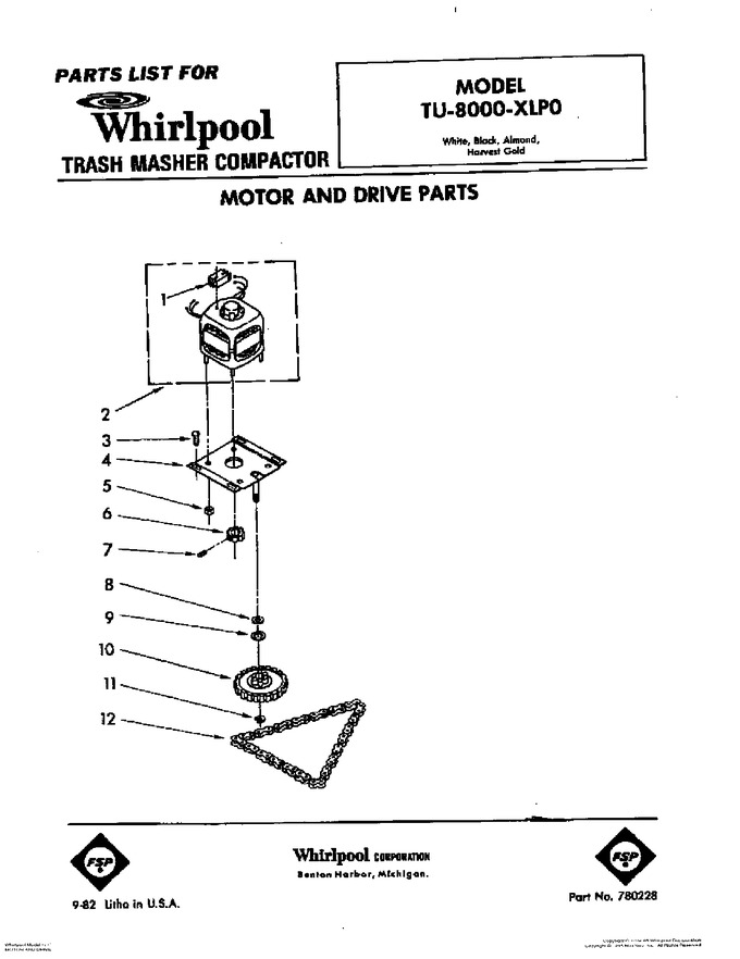 Diagram for TU8000XLP0