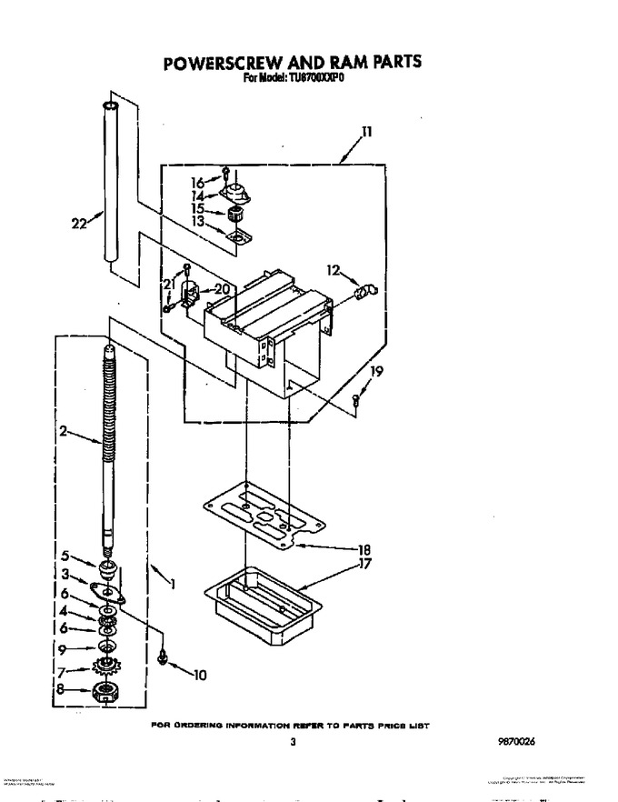 Diagram for TU8700XXP0