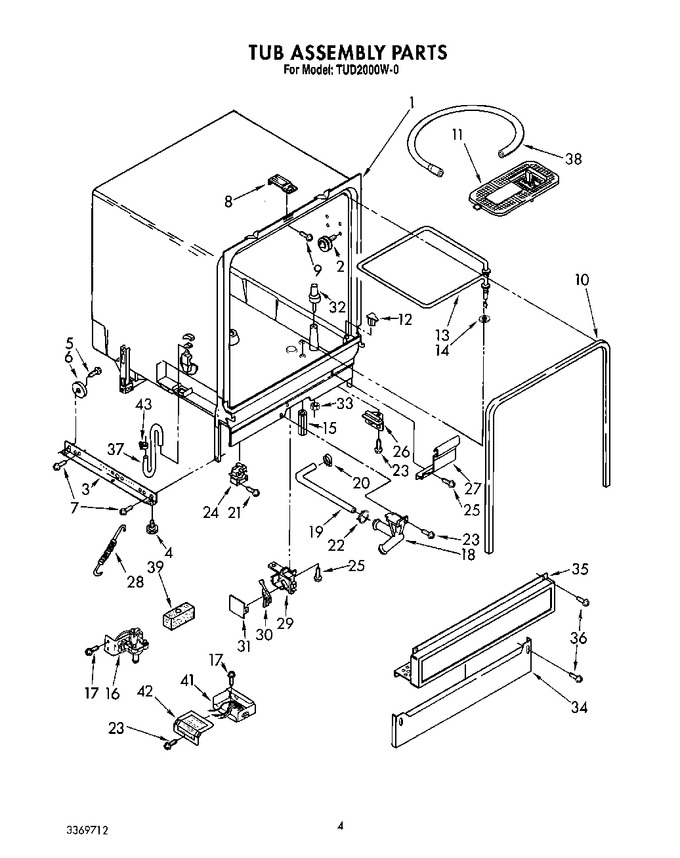 Diagram for TUD2000W0
