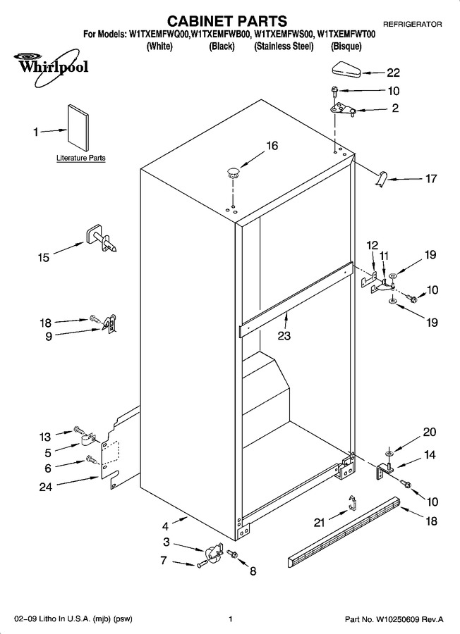 Diagram for W1TXEMFWQ00