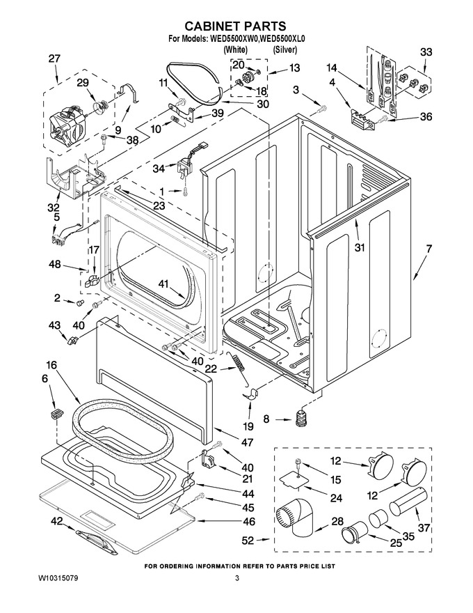 Diagram for WED5500XL0