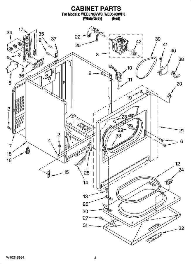 Diagram for WED5700VW0