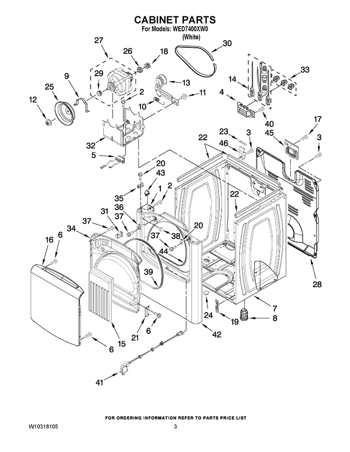 Diagram for WED7400XW0