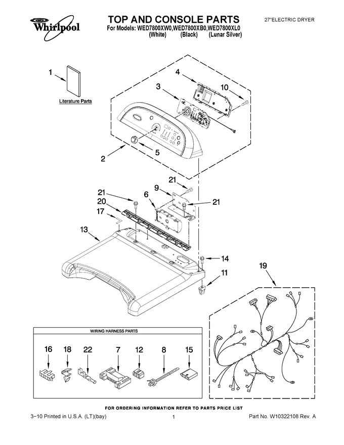 Diagram for WED7800XL0