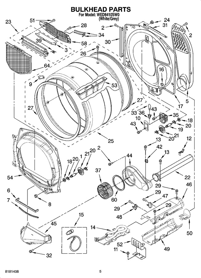 Diagram for WED8410SW0
