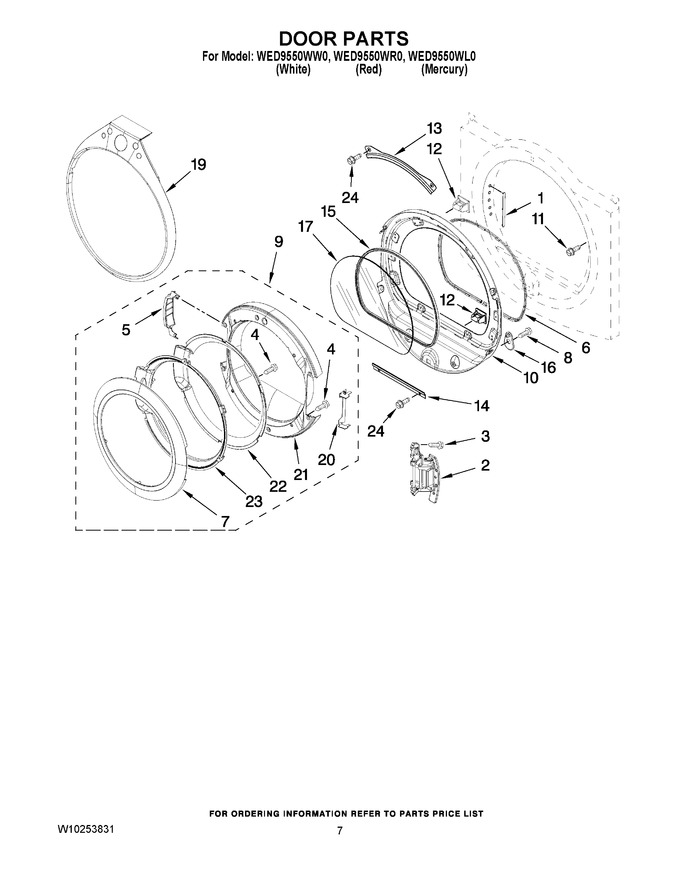 Diagram for WED9550WW0