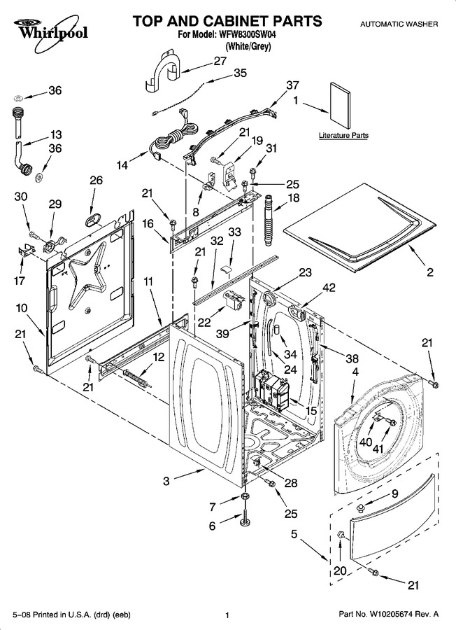 Diagram for WFW8300SW04