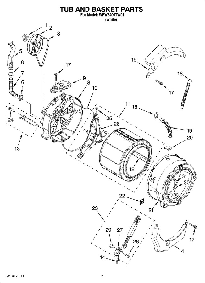 Diagram for WFW8400TW01