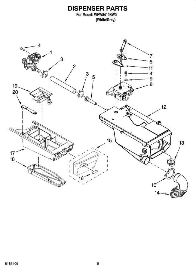 Diagram for WFW8410SW0
