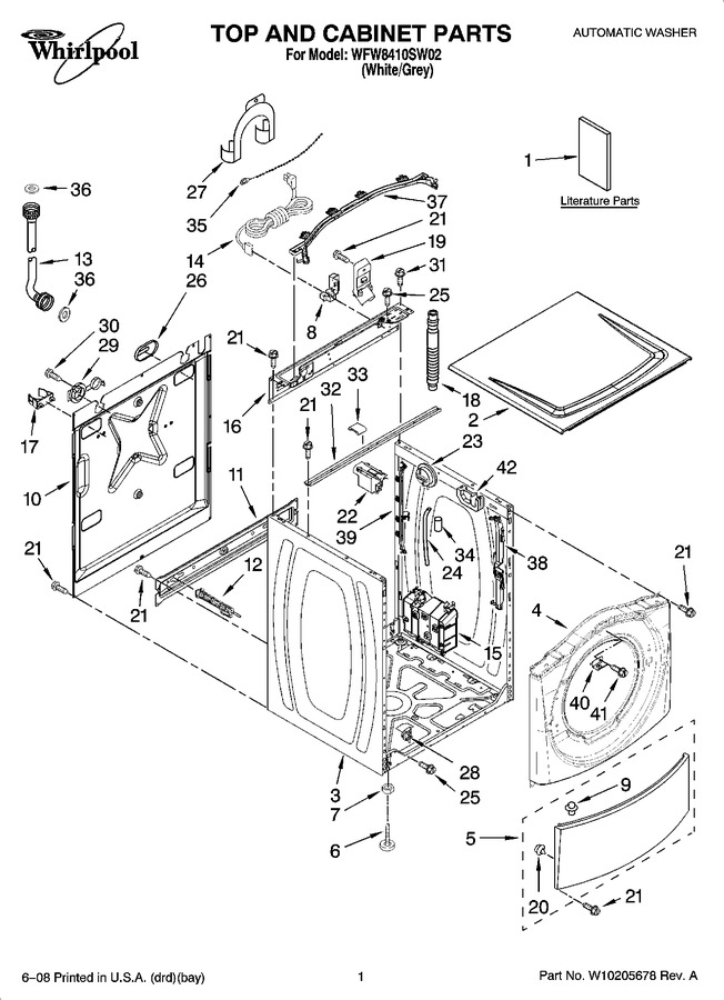 Diagram for WFW8410SW02