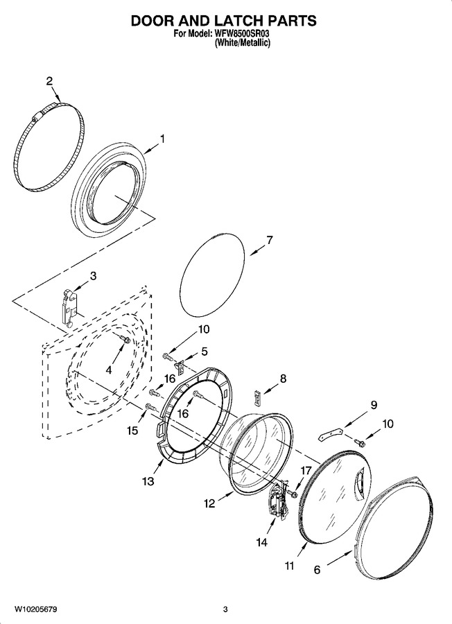 Diagram for WFW8500SR03