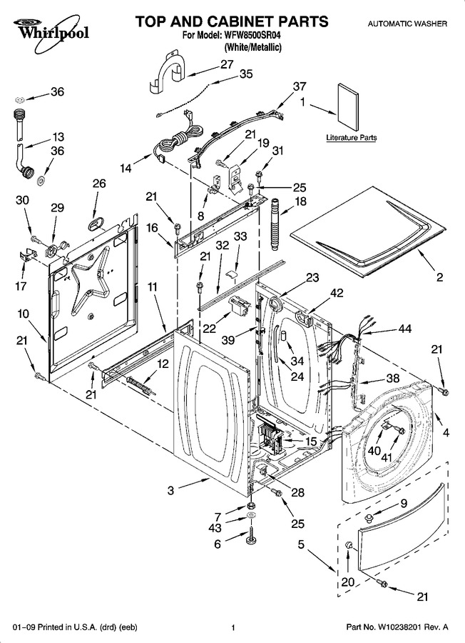 Diagram for WFW8500SR04