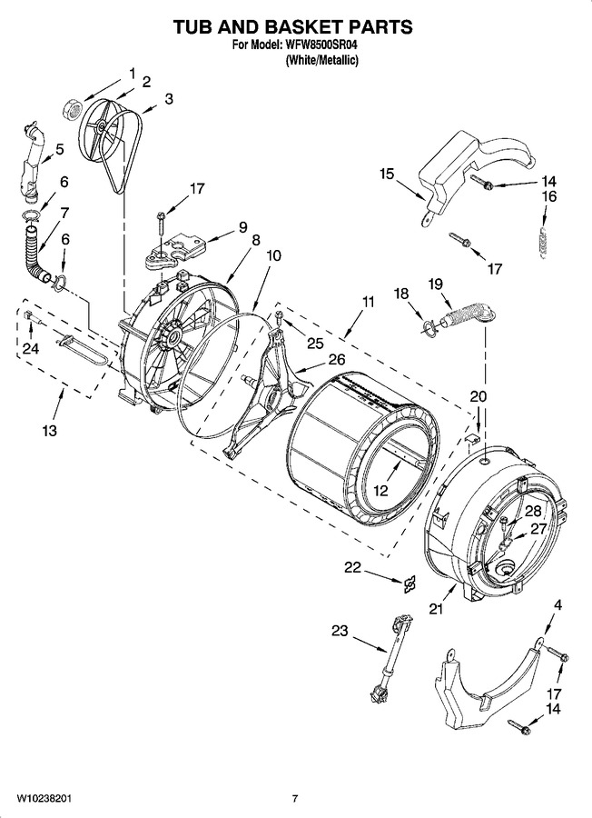 Diagram for WFW8500SR04