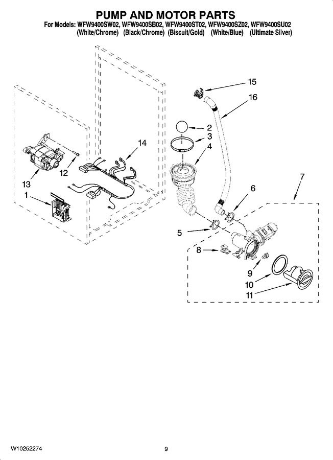 Diagram for WFW9400SB02