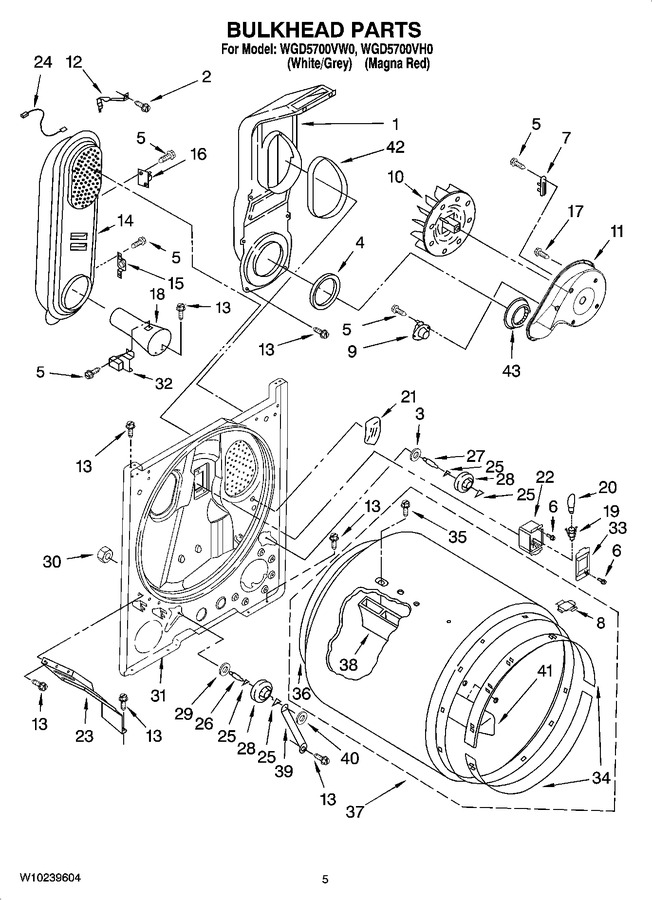 Diagram for WGD5700VW0