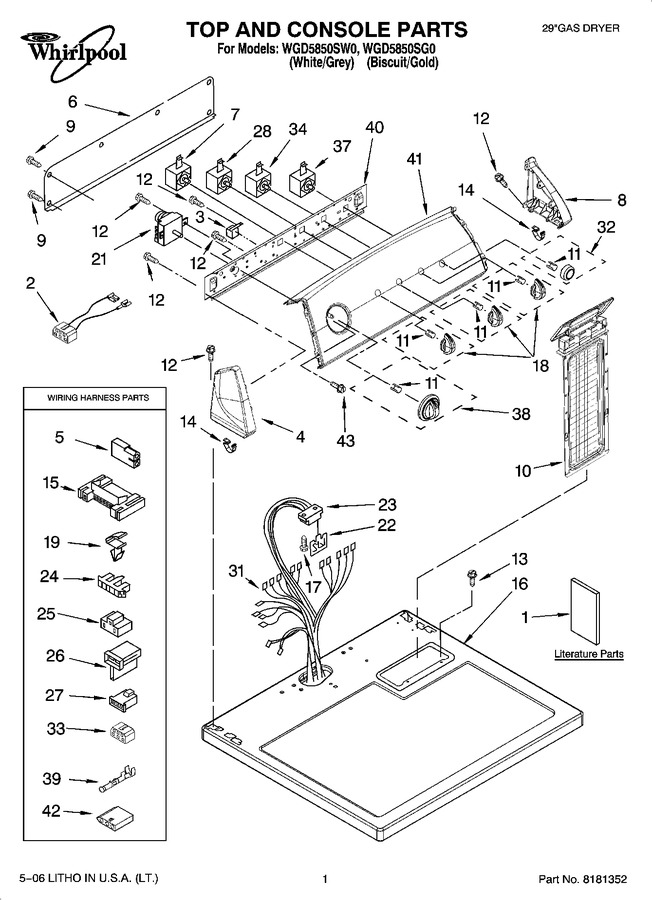 Diagram for WGD5850SW0