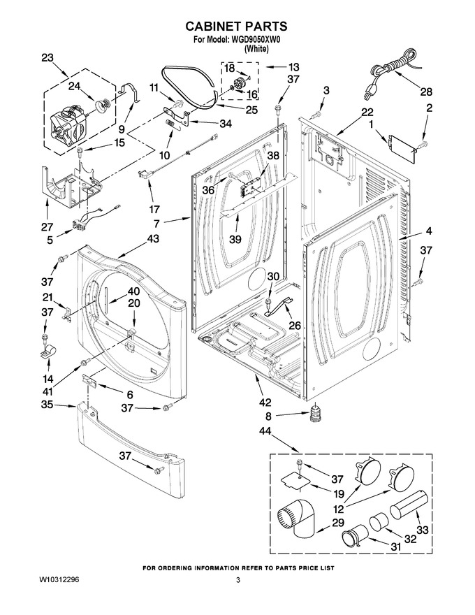 Diagram for WGD9050XW0