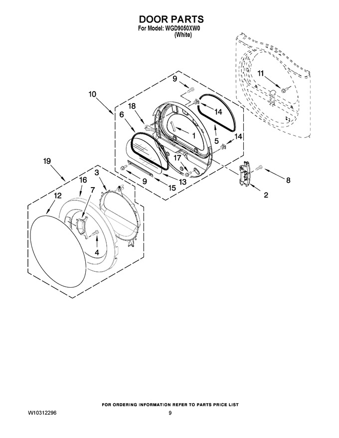 Diagram for WGD9050XW0