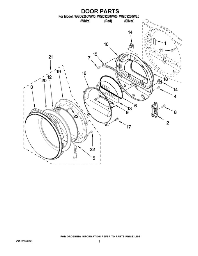 Diagram for WGD9250WR0
