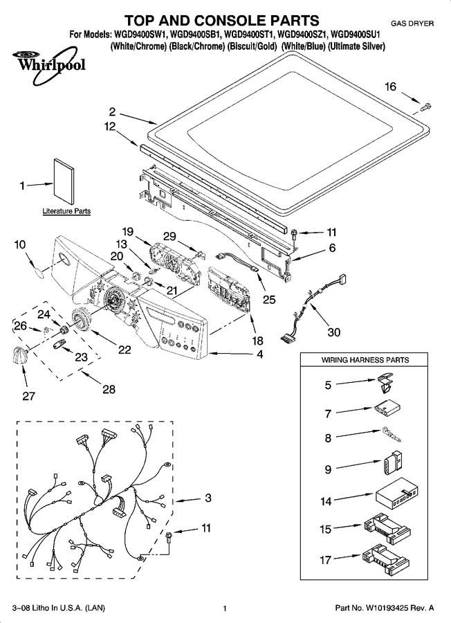 Diagram for WGD9400SB1