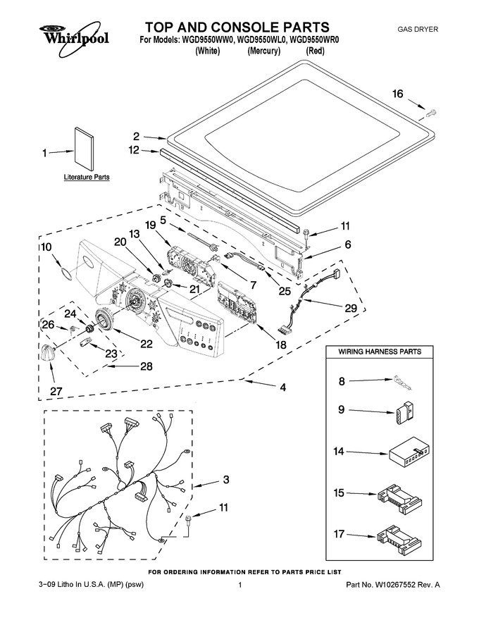 Diagram for WGD9550WW0
