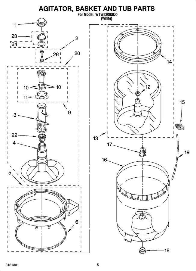 Diagram for WTW5300SQ0