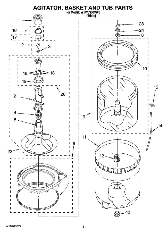 Diagram for WTW5300VW0