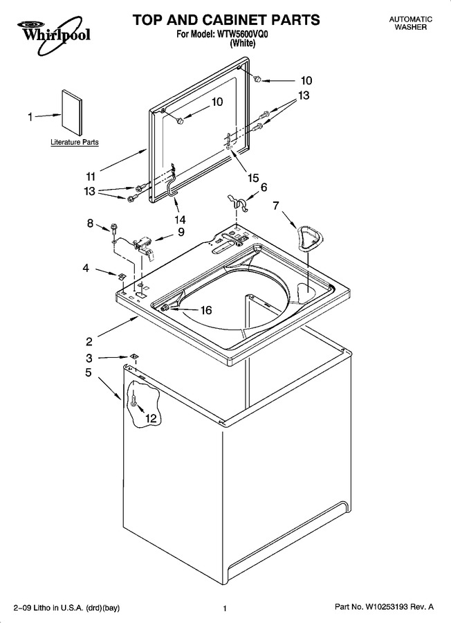 Diagram for WTW5600VQ0