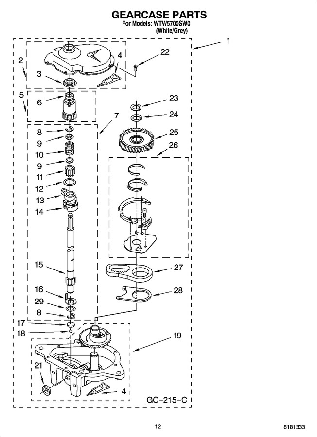 Diagram for WTW5700SW0
