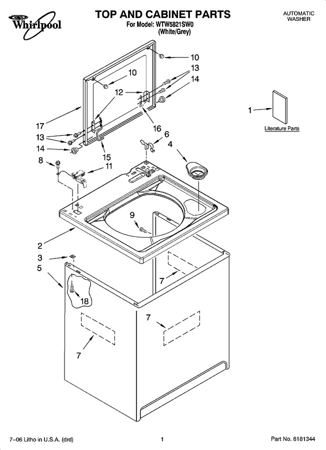 Diagram for WTW5821SW0