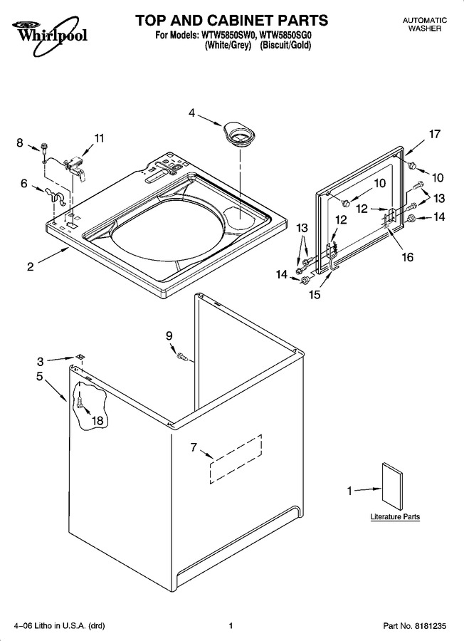 Diagram for WTW5850SG0