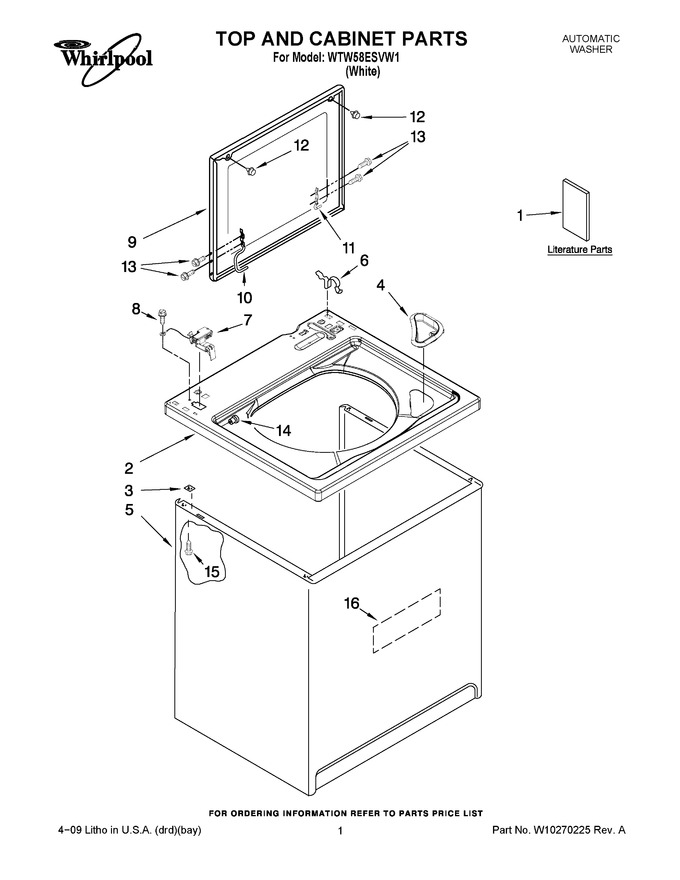 Diagram for WTW58ESVW1