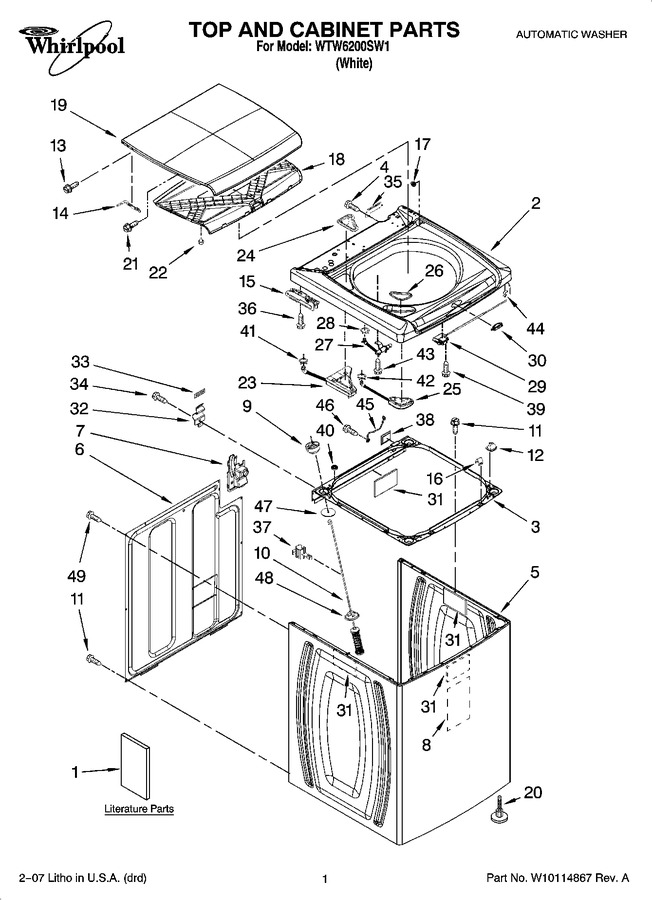 Diagram for WTW6200SW1