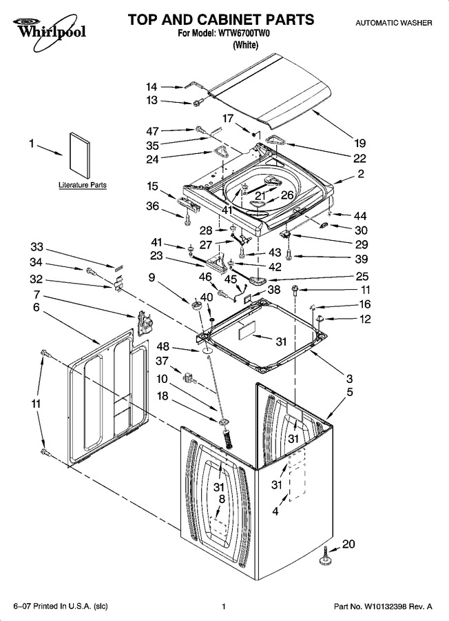 Diagram for WTW6700TW0