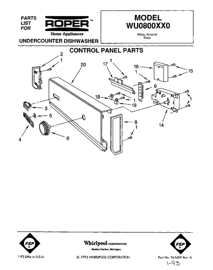 Diagram for WU0800XX0