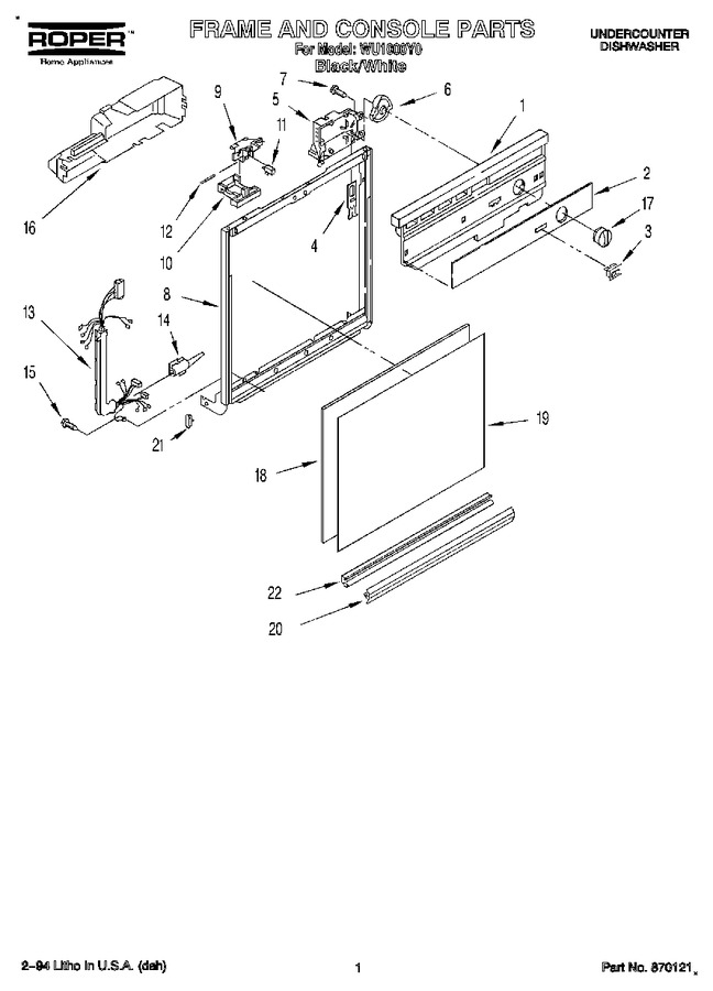 Diagram for WU1000Y0