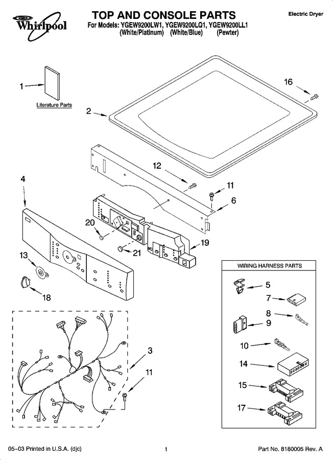 Diagram for YGEW9200LL1