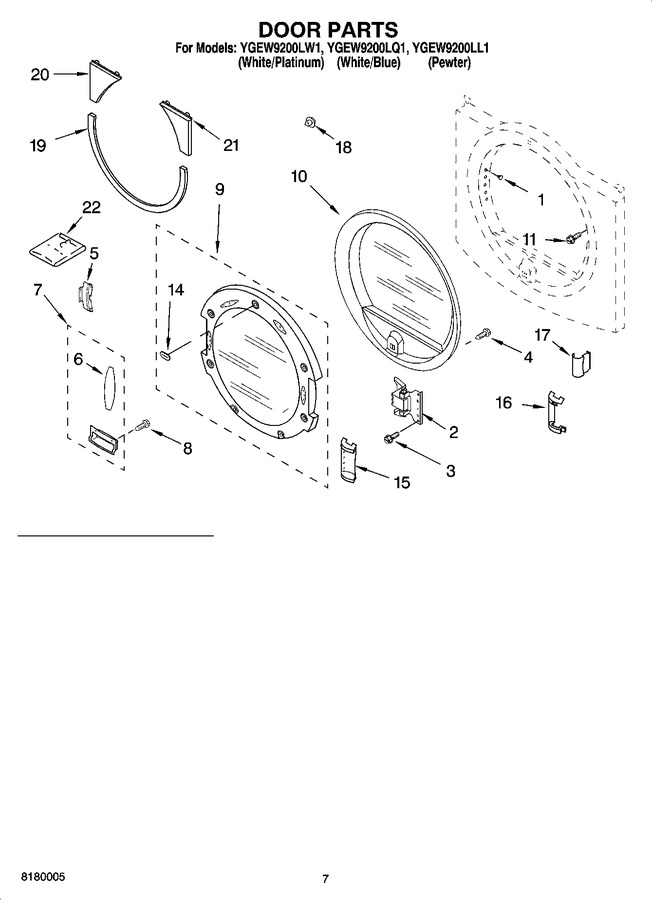Diagram for YGEW9200LL1