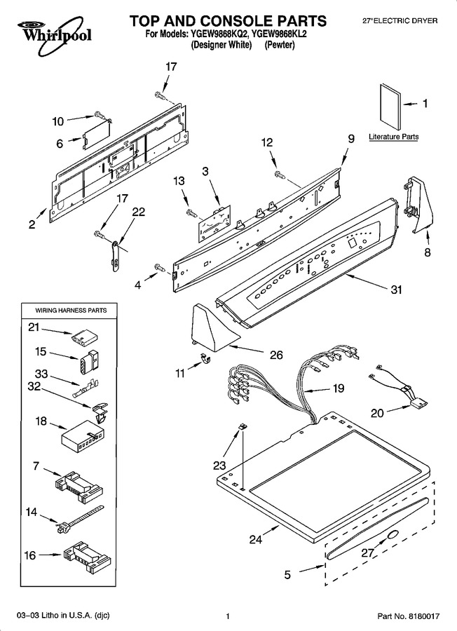 Diagram for YGEW9868KL2