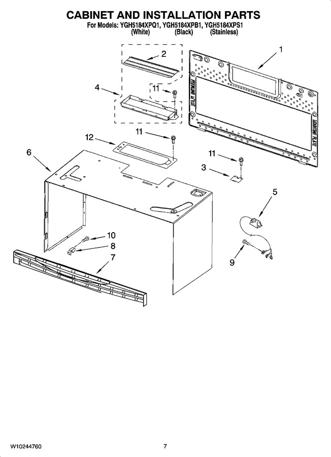 Diagram for YGH5184XPS1
