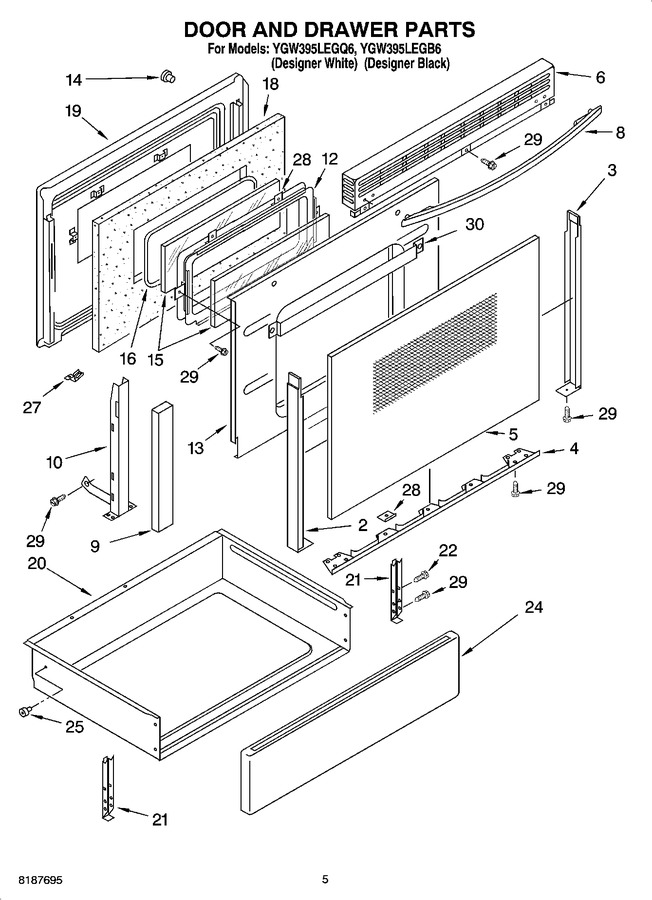 Diagram for YGW395LEGB6