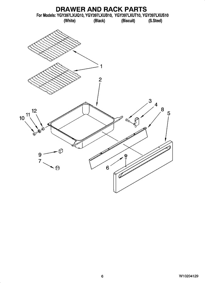 Diagram for YGY397LXUS10