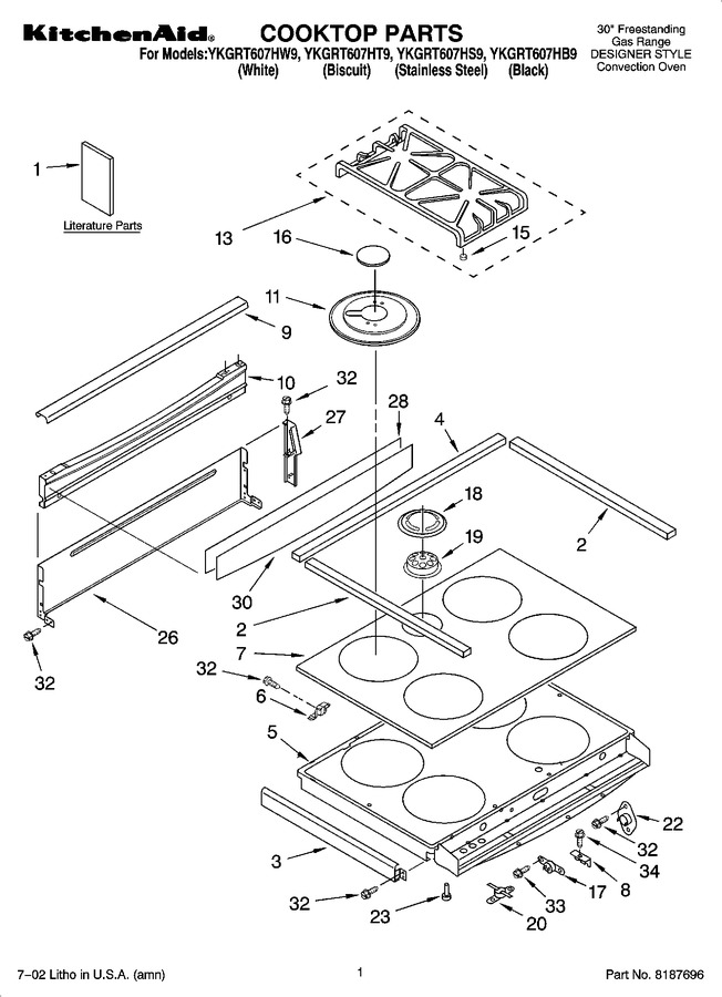 Diagram for YKGRT607HT9