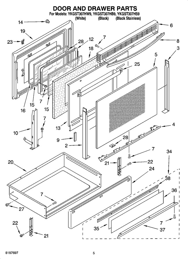 Diagram for YKGST307HW9