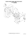 Diagram for 02 - Dryer Front Panel And Door Parts