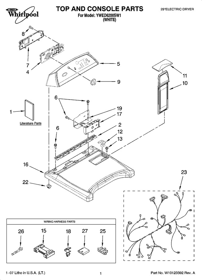 Diagram for YWED6200SW1
