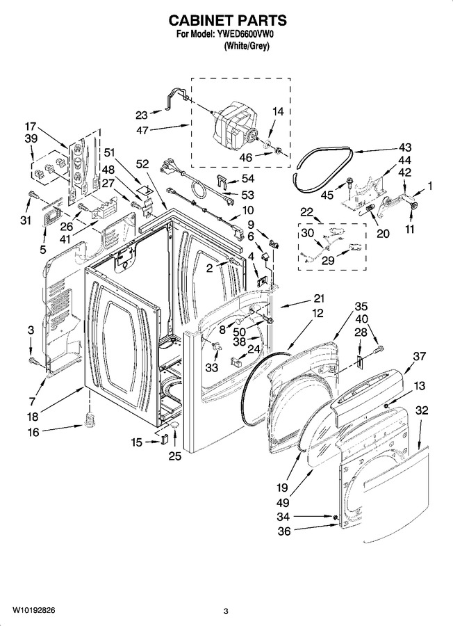 Diagram for YWED6600VW0